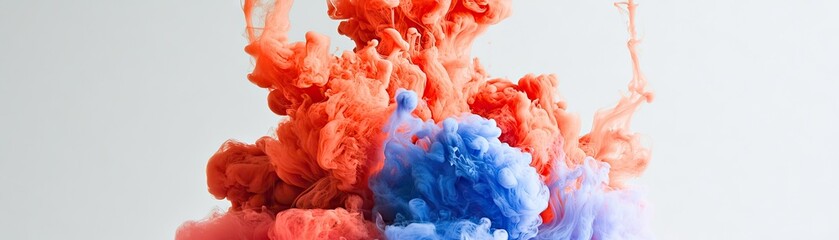 Fototapeta premium Abstract color explosion, studio shot, vibrant paint swirls, design background