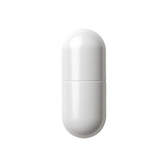 White Single Table Pill on Transparent Background