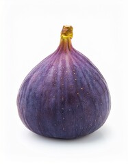 Obraz premium A single ripe purple fig, showcasing its rich color and natural texture. A still life image perfect for culinary or healthy eating themes.