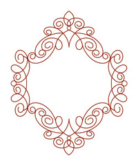 1034.eps  vintage frame with floral ornament