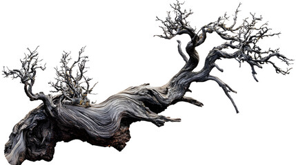 A tree branch is shown in black and white. The branch is long and thin, with no leaves or other visible details. The image has a minimalist feel, with the focus on the branch itself