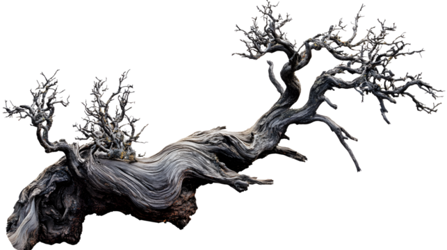 A tree branch is shown in black and white. The branch is long and thin, with no leaves or other visible details. The image has a minimalist feel, with the focus on the branch itself