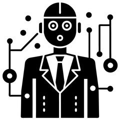 Modern Artificial Intelligence Symbols for Digital and Tech Projects