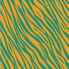 Green and Orange Zebra Stripes
