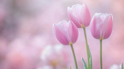 Obraz premium Gentle Pastel Floral Background for Spring Inspired Designs
