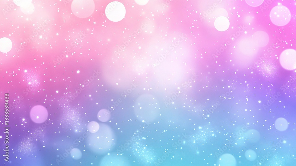 Aufkleber dreamy bokeh background with floating sparkles in soft colors