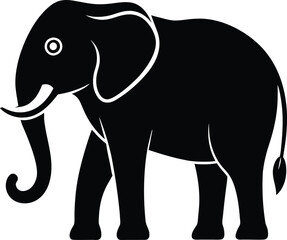 Elephant Silhouette Vector Design, Elephant Icon