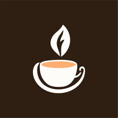 love coffee beans heart abstract logo