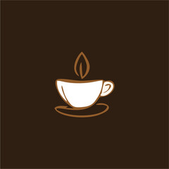 love coffee beans heart abstract logo