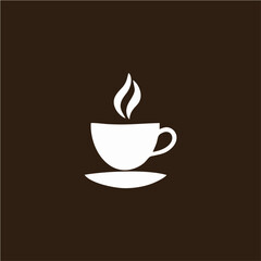 love coffee beans heart abstract logo