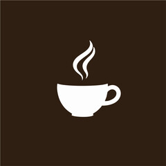 love coffee beans heart abstract logo