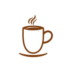 love coffee beans heart abstract logo