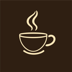 love coffee beans heart abstract logo