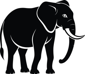 Elephant Silhouette Vector Design, Elephant Icon