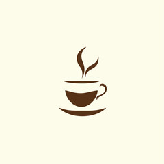 love coffee beans heart abstract logo