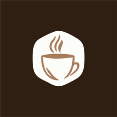 love coffee beans heart abstract logo