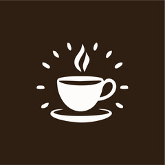 love coffee beans heart abstract logo