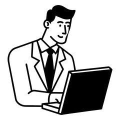 businessman with laptop