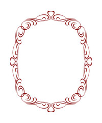 990.eps  round frame made of red and white flowers
