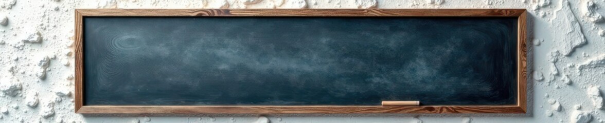 Blank blackboard on white pebble texture, ample copy space , copy space, idea, announcement