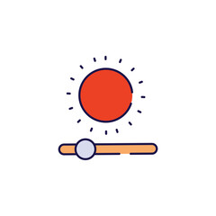 Brightness icon design with white background stock illustration