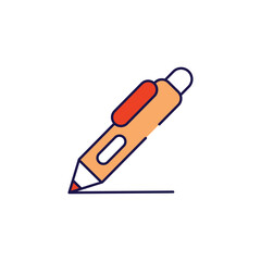 Magical Pen icon design with white background stock illustration