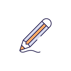 Fototapeta premium Design Pencil icon design with white background stock illustration