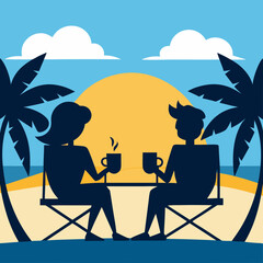 man and woman in cafe