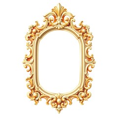 Ornate golden frame with oval center and elegant ornamentation