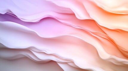Fototapeta premium Abstract flowing pastel waves. Soft, blended colors create a smooth, dynamic texture