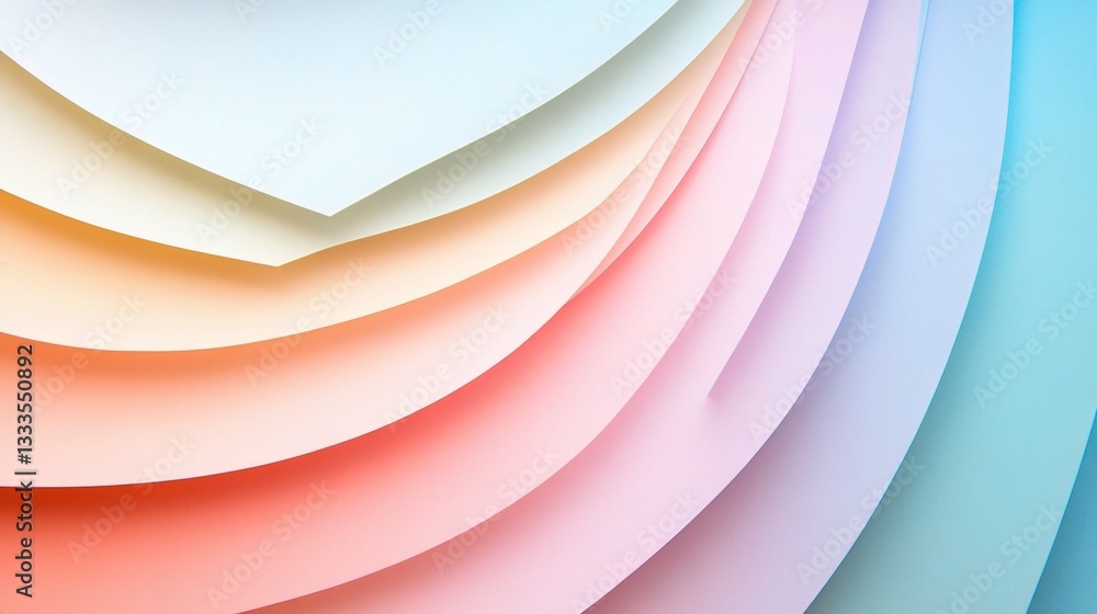 Poster soft pastel gradient background with smooth transitions and layers