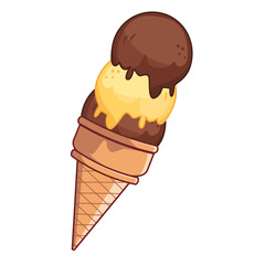 ice cream isolated on white