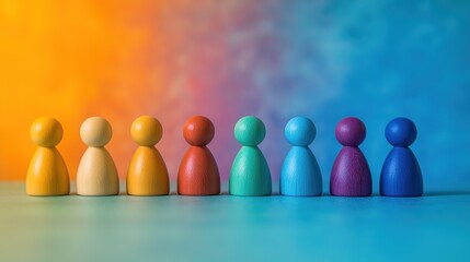 Colorful abstract representation of multiracial unity, symbolizing diversity and harmony in a minimal composition.