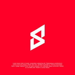 Simple bold modern sporty letter S logo with a futuristic and high-performance feel, great for sports brands, fitness companies, and tech startups