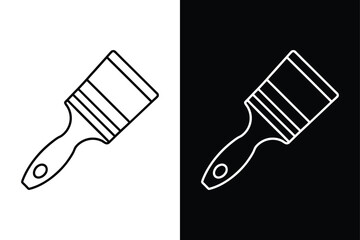 Paint Brush Glyph line Icon. Stylish Vector Design for Branding & Art