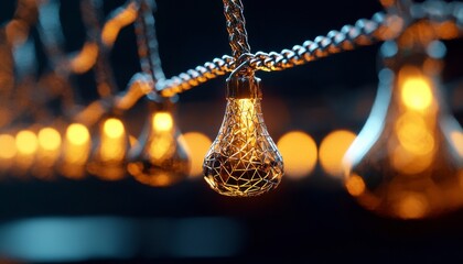 Explore the future with this captivating image of a Futuristic AI-powered neural network, where cybernetic intelligence dwells deep in high-tech automation processing Witness the glow of innovation