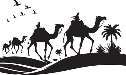 Desert Caravan Silhouette Bundle