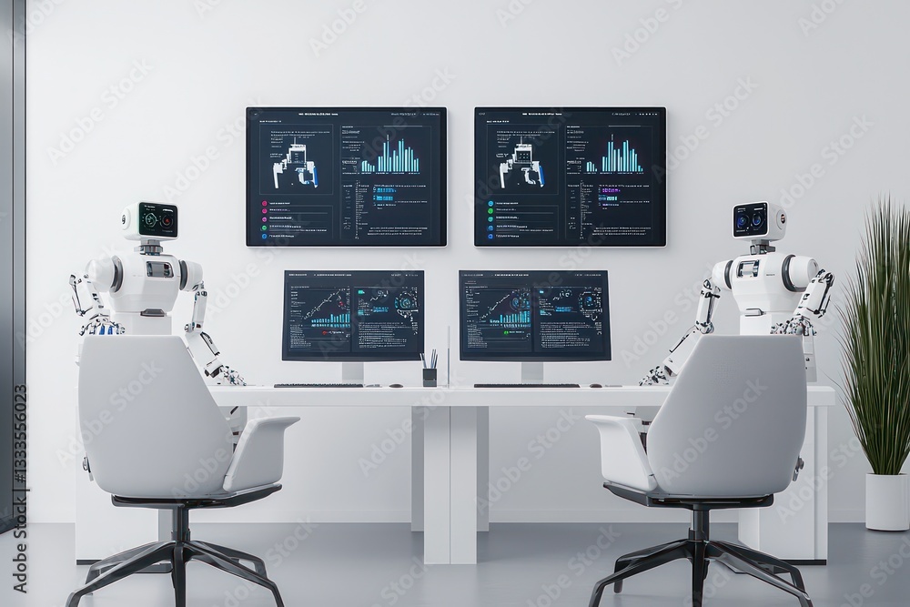 Poster real-time ai generates robot simulations on dashboards.