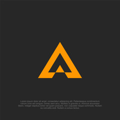 Simple bold sporty letter A logo with a strong and dynamic look, ideal for sports teams, activewear brands, and gaming companies