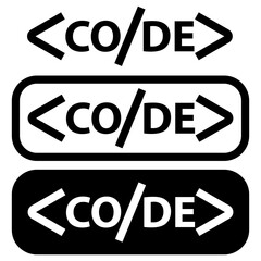 code icon vector design symbol templates