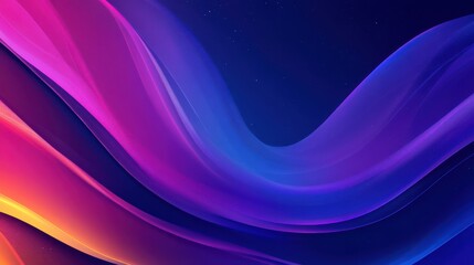 Naklejka premium Abstract Colorful Waves of Light on Dark Background for Design