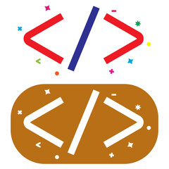 code icon vector design symbol templates