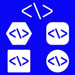 code icon vector design symbol templates