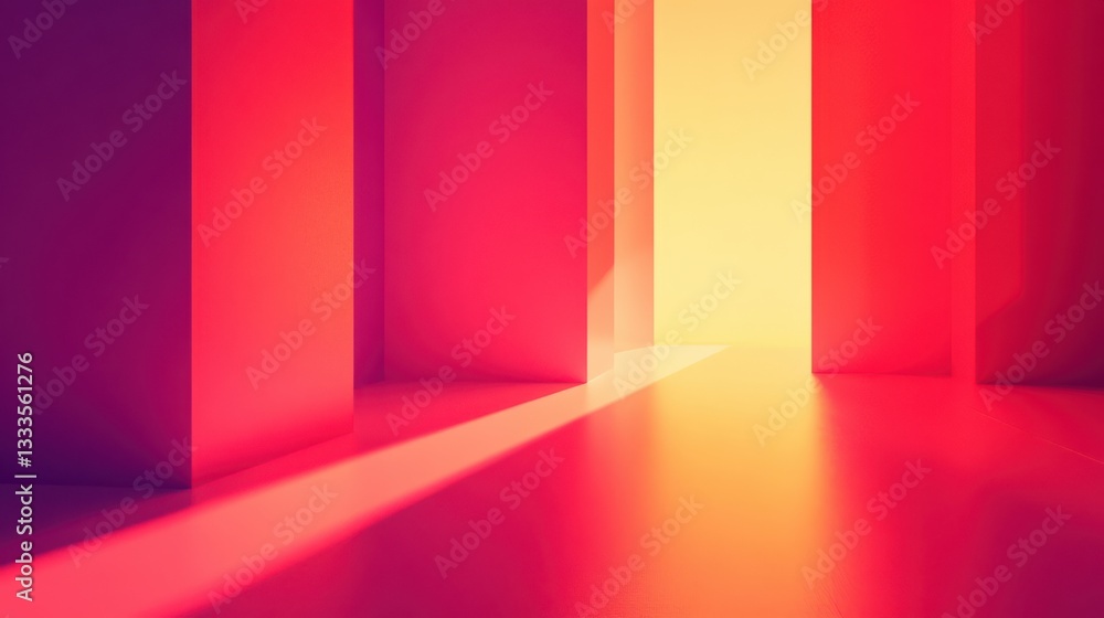 Aufkleber abstract colorful space with light and shadows in modern design