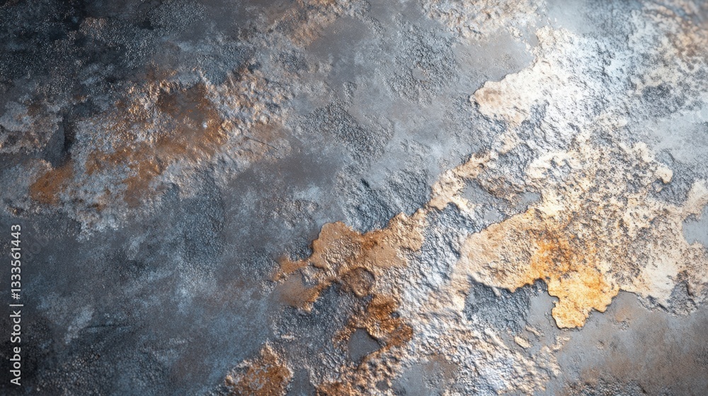 Poster textured rust: a close-up view of a weathered, textured surface showcasing the intricate patterns an