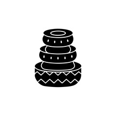 creative details Stackable Rings Icon vector illustration