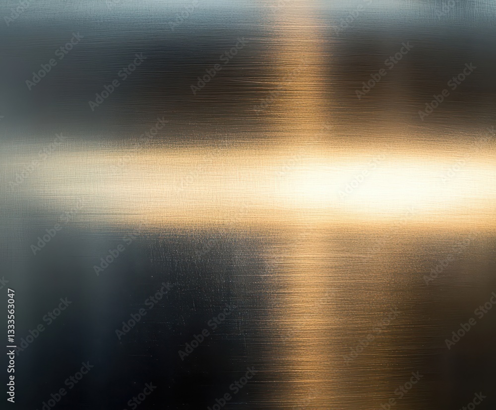 Poster metallic surface: a close-up of a metallic surface, showcasing textures and highlights creating an e
