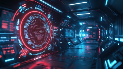 A futuristic holographic interface displaying a wide range of investment options and analytics, featuring advanced technology with interactive data visualization and detailed metrics.