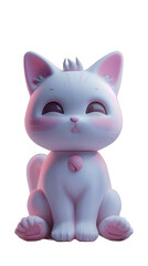Fototapeta premium Adorable 3D Rendered Kitten: A Cute Digital Pet