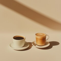 minimal cups of coffee